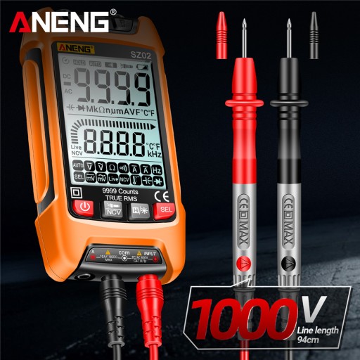 ЦИФРОВОЙ МУЛЬТИМЕТР ANENG SZ02 True RMS 9999 СЧИТЫВАЕТ