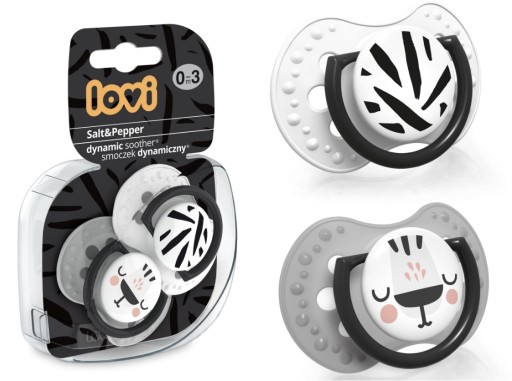 Lovi smoczek uspokajający 0-3m Salt&Pepper 2sz