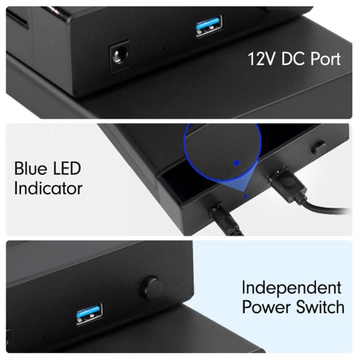 ВНЕШНИЙ КОРПУС КАРМАН ДЛЯ HDD / SATA 2,5/3,5 дюйма, 18 ТБ, USB 3.0