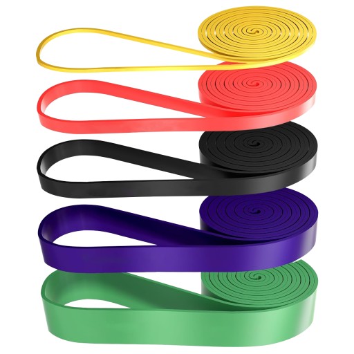 НАБОР ИЗ 5 лент POWER BAND EXERCISE RESISTANCE, прочная резина, фитнес-лента, 5 шт.