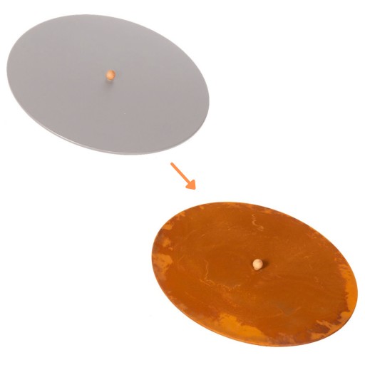 OKRĄGŁA POKRYWA DO PALENISKA OGRODOWEGO 98 CM BULAN STAL SUROWA OGNISKO