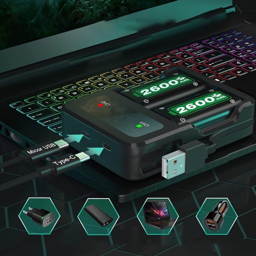 Зарядная станция, 2 аккумулятора для контроллера XBOX ONE/SERIES X&S