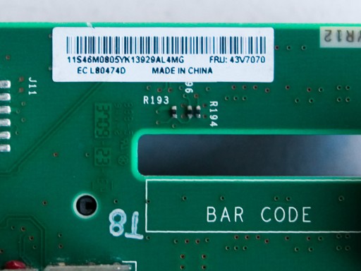 ОБЪЕДИНИТЕЛЬНАЯ ПЛАТА IBM X3650 4 x SAS/SATA 43V7070