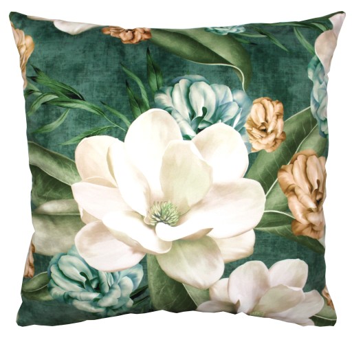 Poszewka na Poduszkę magnolia w zieleni velvet