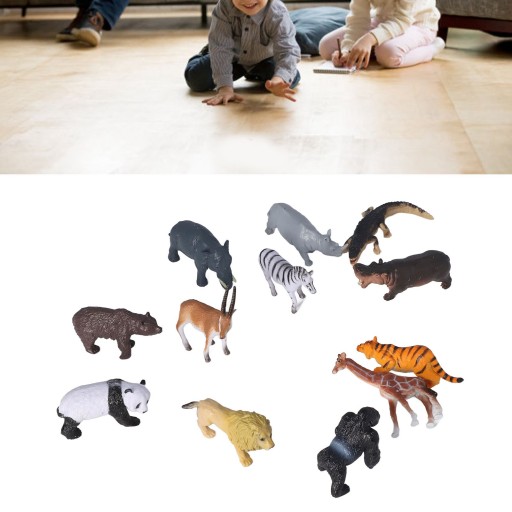 12 sztuk zwierzęta z dżungli figurki realistyczne