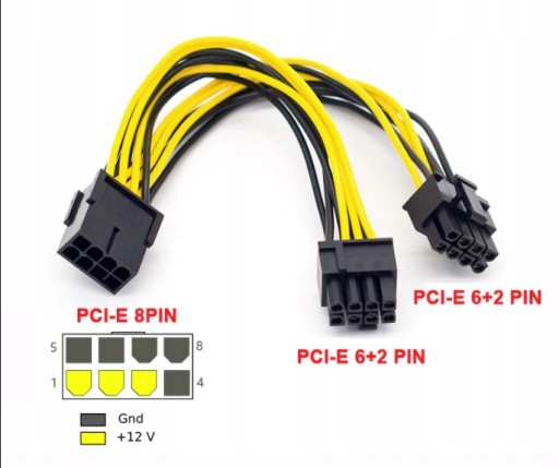 Разветвитель питания VGA PCI-E 6PIN 2x 8PIN