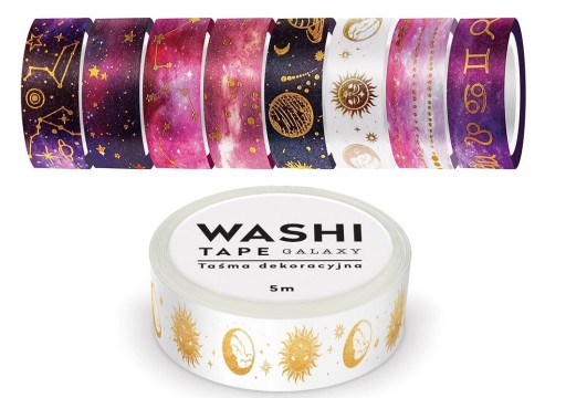 WASHI GALAXY WZ 6 ДЕКОРАТИВНАЯ ЛЕНТА С ИНТЕРПРИНТОМ
