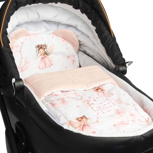 Black Miś Pillow - набор для коляски гондола Muslonch 2in1