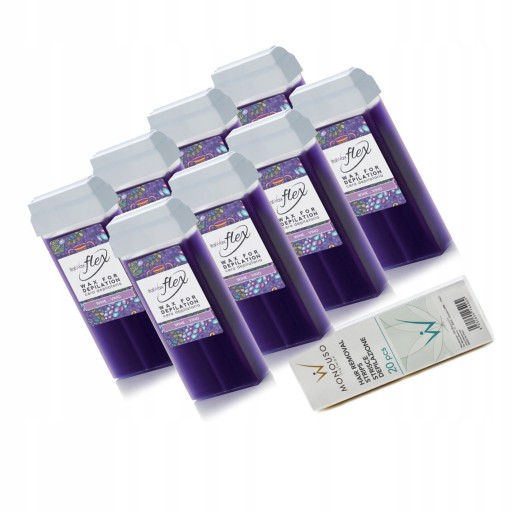 DEPILACJA 8x Wosk w rolce ITALWAX Flex WINE PASKI
