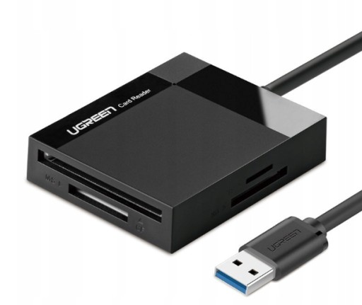 Кардридер Ugreen USB 3.0 SD/micro SD/CF/MS черный (30231)