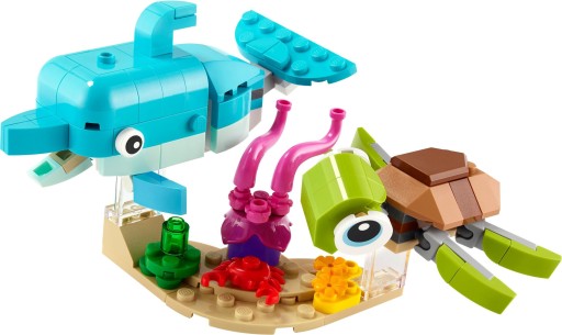 LEGO Creator 31128 ДЕЛЬФИН ЧЕРЕПАХА Риф Океан Кубики 3в1 6+