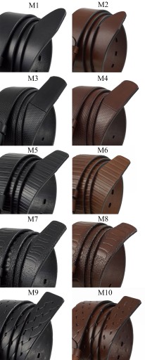 SKÓRZANY PASEK DO SPODNI 4 CM CZARNY MOTOCYKL MOTOCYKLISTY SKÓRA LICOWA 125
