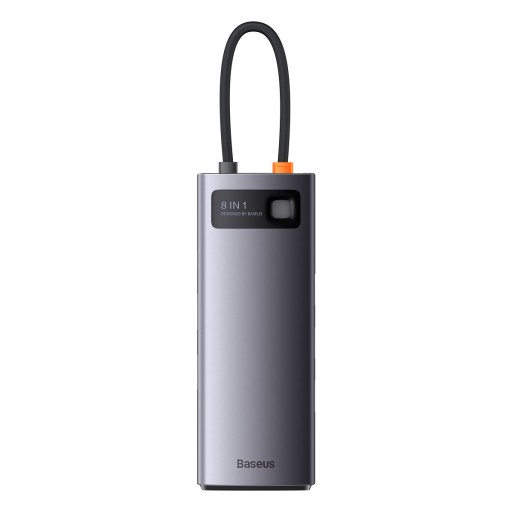 Адаптер BASEUS HUB 8in1 Type C — 3x USB3.0 PD Адаптер HDMI RJ45 SD/TF