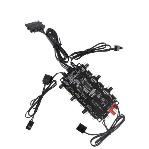 Концентратор SATA PWM + разветвитель aRGB на 7 вентиляторов