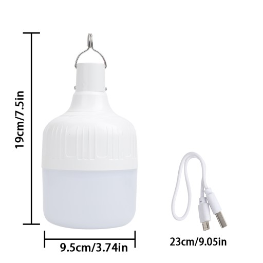 ŻARÓWEK LED USB PRZENOŚNA LAMPA KEMPINGOWA LED USB O MOCY 60 W 5000 LUMENÓW