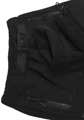 GRACE Czarne Zimowe SPODNIE Ocieplane Wygodne Softshell Guma - 158