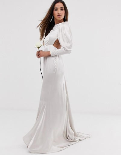 СВАДЕБНОЕ ПЛАТЬЕ С ОТКРЫТОЙ СПИНОЙ Asos Edition hbk атласное XXJ L