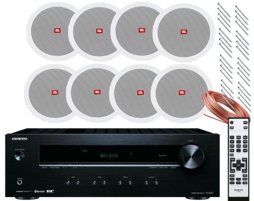 ПОТОЛОЧНЫЕ ДИНАМИКИ JBL ONKYO BLUETOOTH AMPLITUNER