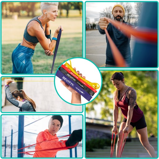ZESTAW 4 GUM DO ĆWICZEŃ POWER BAND + 5 GUM TAŚM OPOROWYCH MINI BAND PREMIUM