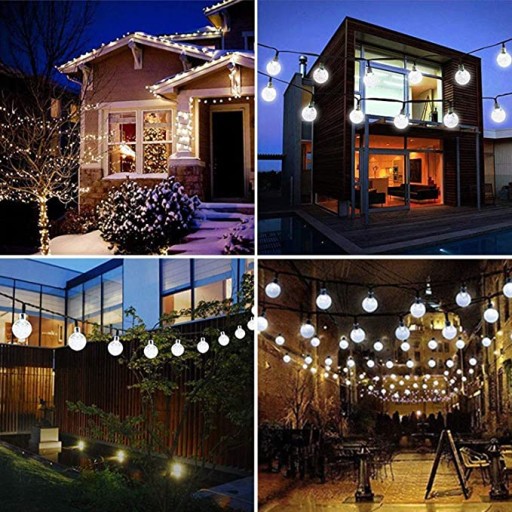 СОЛНЕЧНЫЕ САДОВЫЕ ЛАМПЫ GIRLANDA 100LED, 12m COLD