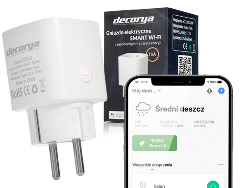 РОЗЕТКА 230 В ИНТЕЛЛЕКТУАЛЬНЫЙ УПРАВЛЯЕМЫЙ WIFI SMART ANDROID ПРОГРАММАТОР