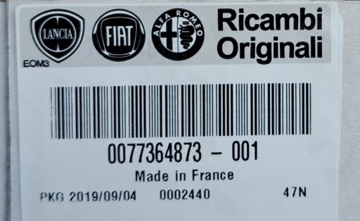 ОРИГИНАЛЬНЫЙ РЕГУЛЯТОР НАПРЯЖЕНИЯ FIAT 77364873 DUCATO
