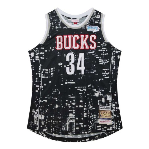 Футболка Mitchell & Ness ALL-STAR 2015 GIANNIS ЧЕРНО-БЕЛАЯ - M
