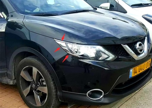 ХРОМИРОВАННЫЕ НАКЛАДКИ ЛАМП NISSAN QASHQAI J11