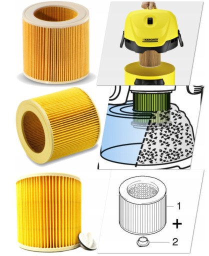 10 мешков + фильтр для KARCHER WD3 WD 3 200 MV3