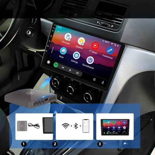 Carplay bezprzewodowy Adapter Bluetooth WIFI do Android Auto AI BOX