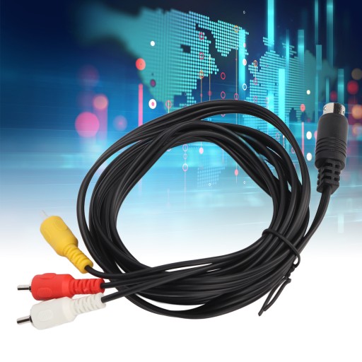 Мини-DIN 9-контактный разъем 3 RCA между мужчинами и кабелем