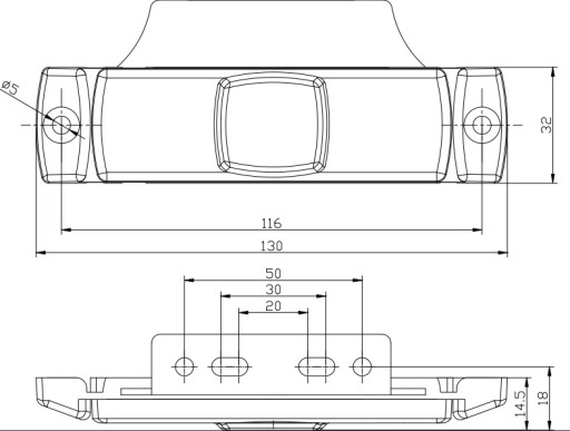 FRISTOM LED Габаритный фонарь FT-017 БЕЛЫЙ