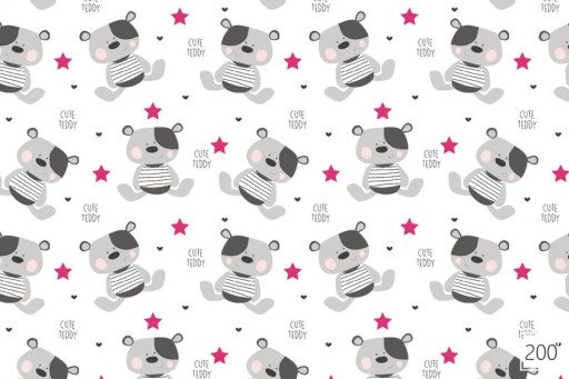 Чехол на пеленальный столик 80х50 Фланель Teddy Bear Розовый