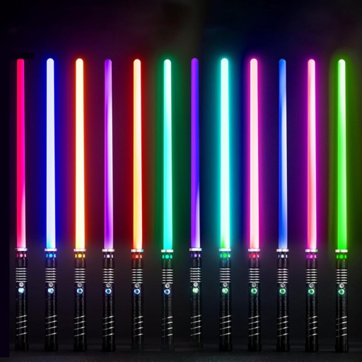 СВЕТОВОЙ МЕЧ С МЕТАЛЛИЧЕСКОЙ РУЧКОЙ, СВЕТЯЩИЙСЯ DUEL WARRIOR СО ЗВУКОМ RGB KOL
