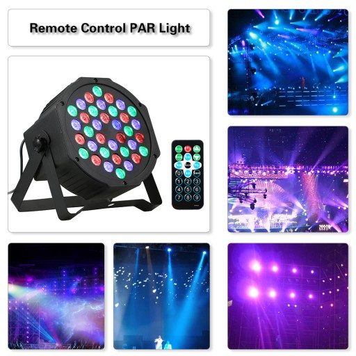 RGB 24W 36 светодиодный сценический светильник с ИК-пультом дистанционного управления