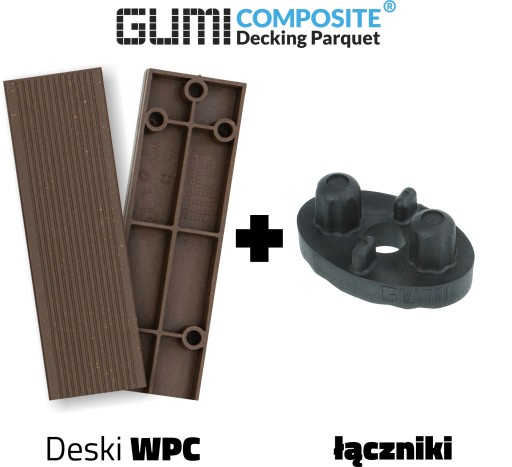 Композитный балконный паркет GUMI BOX C1 Каштан (4 шт. доски)