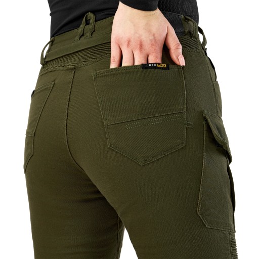 Женские мотоциклетные брюки SHIMA GIRO 3.0 LADY KHAKI зеленого цвета — БЕСПЛАТНЫЕ ПОДАРКИ