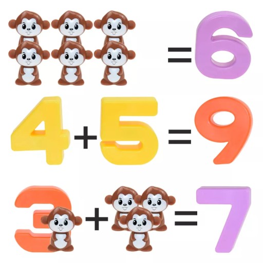 NAUKA LICZENIA Gra Edukacyjna Waga Szalkowa Małpka odważniki matematyka