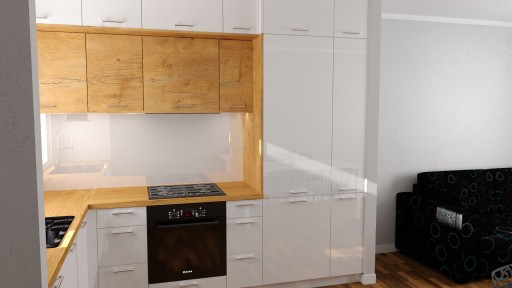 AKSEL BASIC biały połysk b_W90h36_PP szafka kuchenna wisząca
