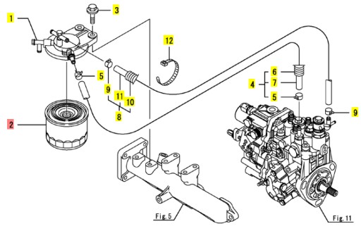 YANMAR Топливный фильтр SV26, VIO33, VIO38, C30R