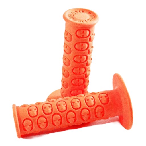 MANETKI GRIPY MOTOGRIP SKULL miękkie wygodne zielone MRF PIT BIKE CROSS