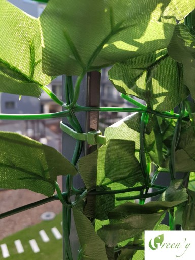 Колонка искусственного плюща для забора, искусственной живой изгороди, рулон 1,5х3 темный