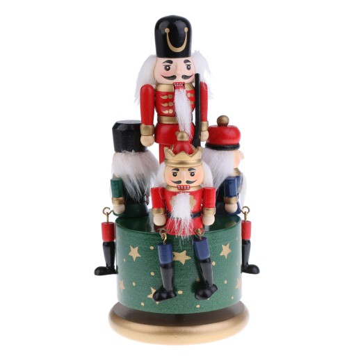 Wooden Colorful Painted Nutcracker Hand Green