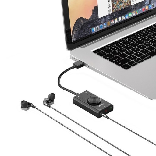 ЗВУКОВАЯ КАРТА USB РАЗЪЕМ ДЛЯ МИКРОФОНА НАУШНИКИ