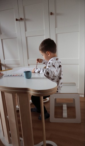Деревянная качалка для детей - Montessori Colorful Rocker, размер M