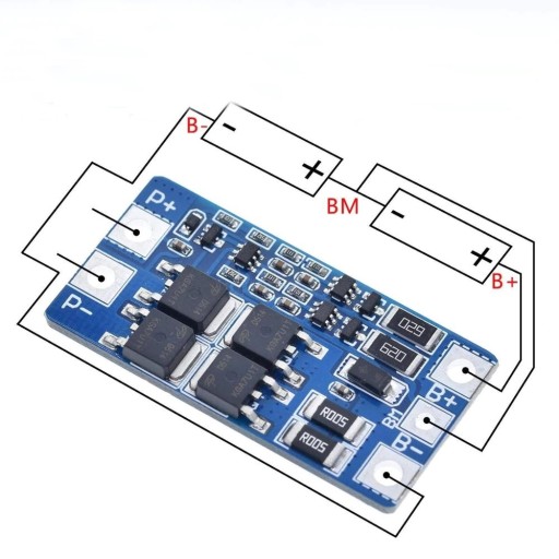 BMS 2S 10А Литий-ионный 10А 7,2В