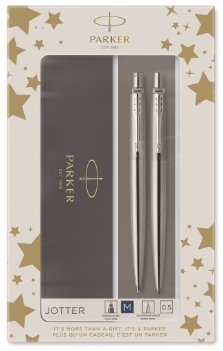 Zestaw Parker Jotter Steel CT Długopis + Ołówek
