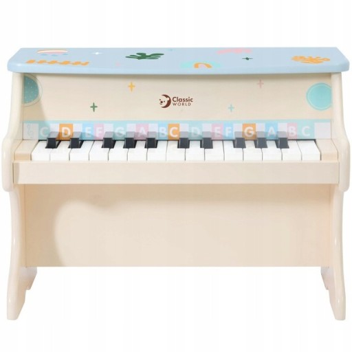PIANINKO MUZYCZNE DLA DZIECI PIANINO NAUKA GRY Z KSIĄŻECZKĄ CLASSIC WORLD