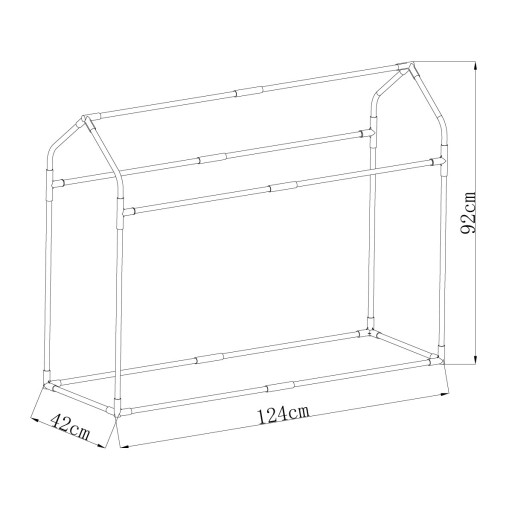 Мини садовая теплица для балкона Фольга 124х42х92