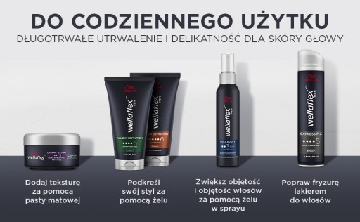Wellaflex Men Full Boost Спрей-гель для утолщения волос для мужчин 150 мл